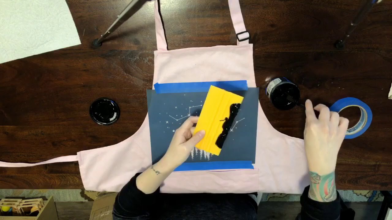 Time Lapse DIY Screen Printing on Fabric