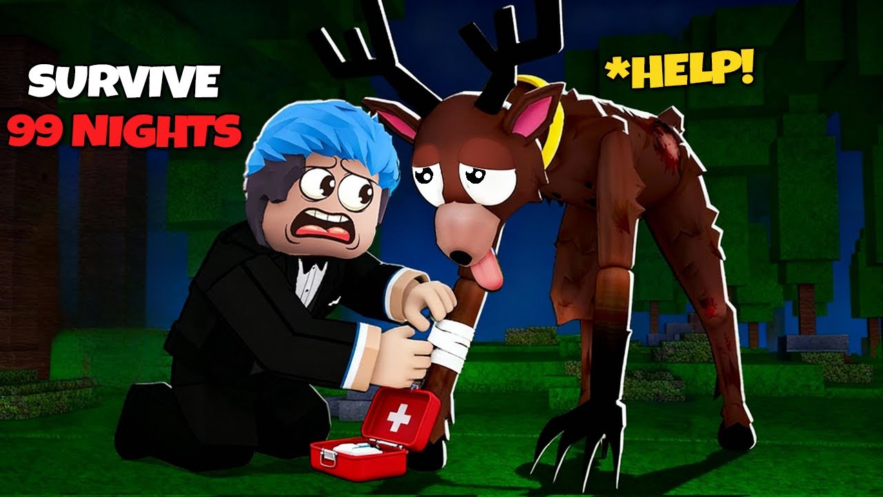 SURVIVE 99 NIGHTS in the FOREST | Roblox | INALAGAAN KO ANG DEER SKINWALKER