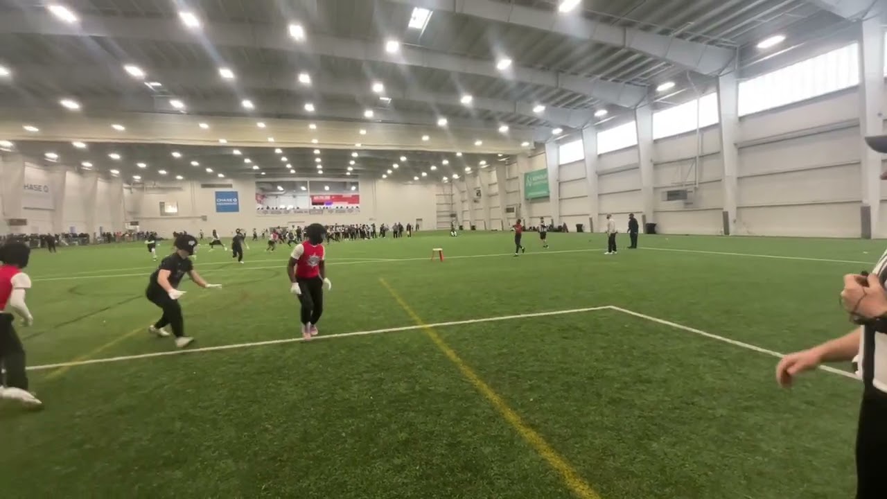 Top 8th grade QB Bryson Daniels with his first 18u 7v7 scoring drive and more. 