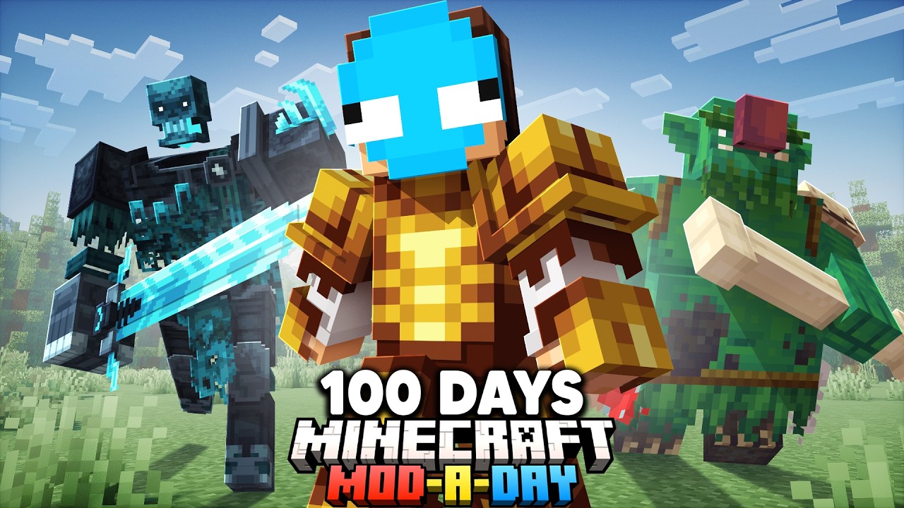 I Spent 100 Days with A New Mod Every Day in Minecraft...