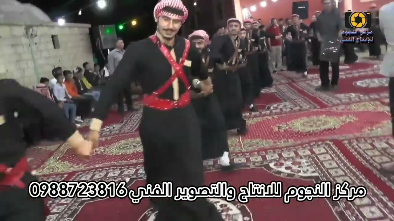الفنان أحمد الملحم و فادي ريشان مع شاعر المجوز علاء الحوشان(أفراح عشيرة الرميلة)
