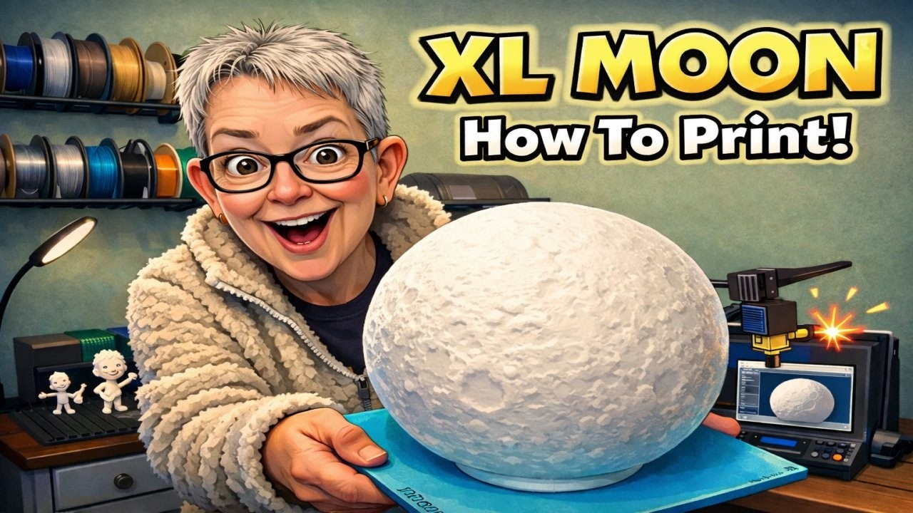 Moon Globe - 3D Print Extra Large - Bambu Lab P2S