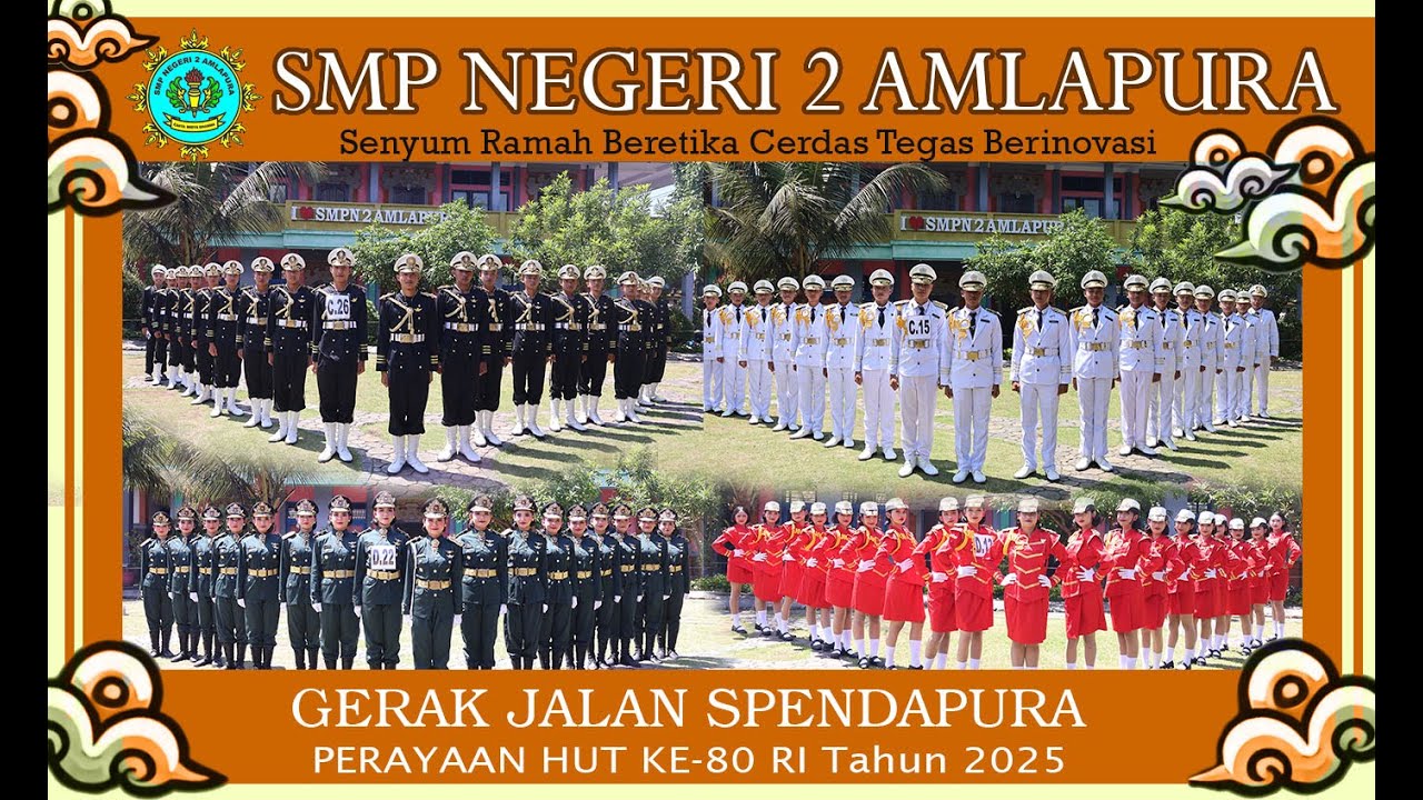 SMP NEGERI 2 AMLAPURA : Gerak Jalan Spendapura Tahun 2025