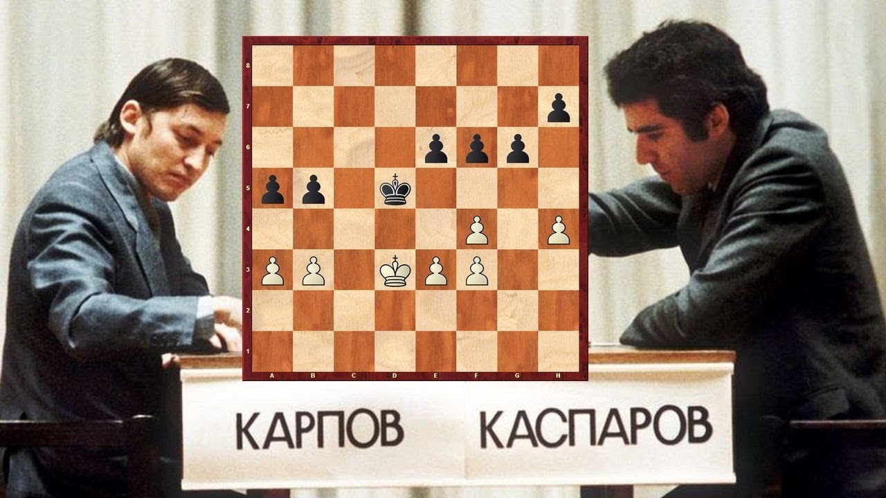 Шахматы. Карпов - Каспаров. Цейтнотные тонкости пешечного окончания!