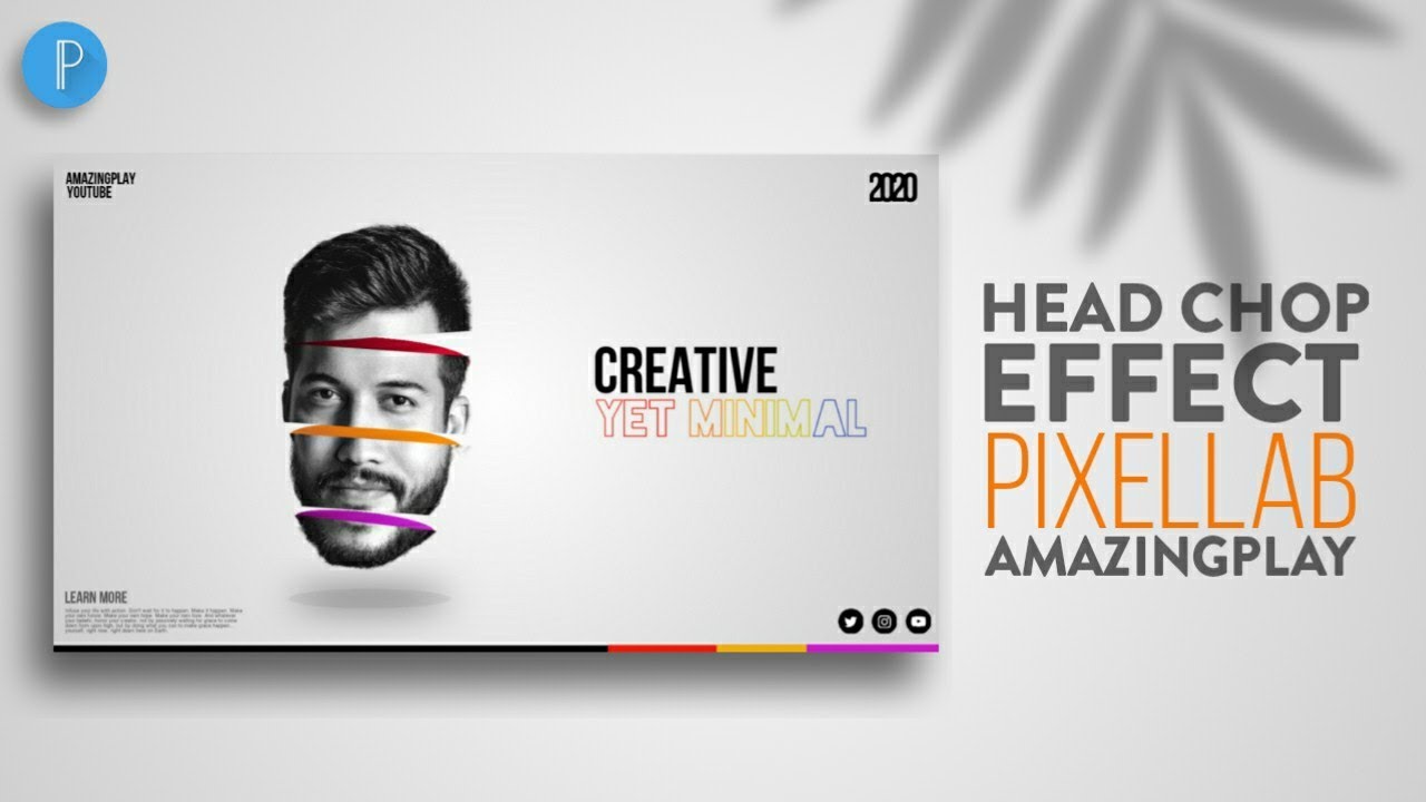 Creative poster design with head chop effect | how to make poster in pixellab mobile