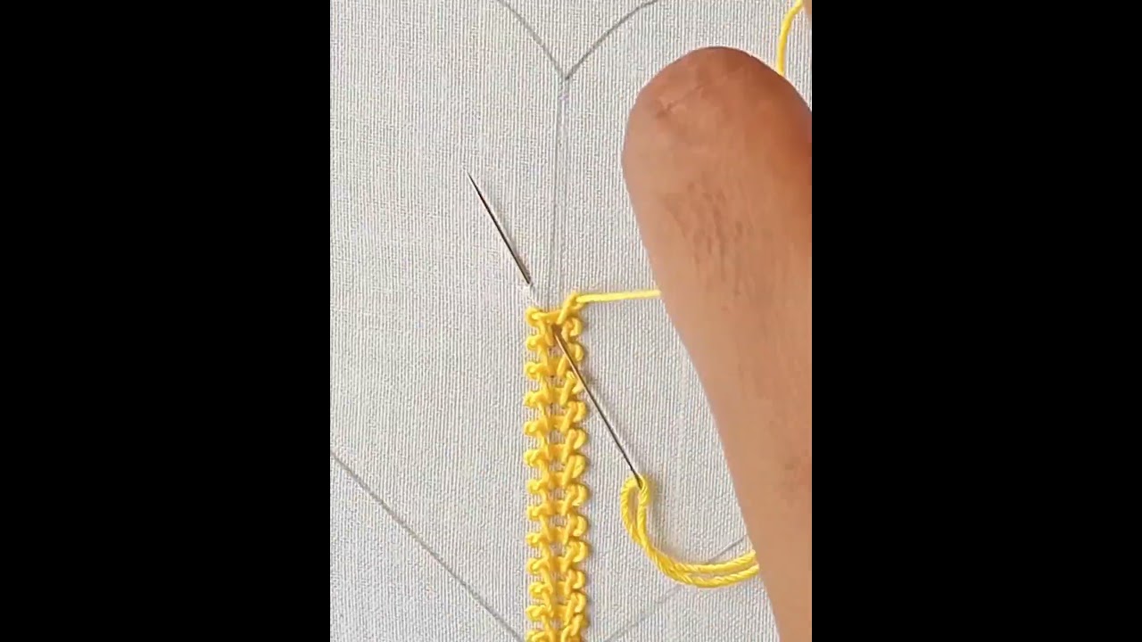 double chain stitch #bestyoutuber  #embroiderypatterns #embroiderylover #embroidery