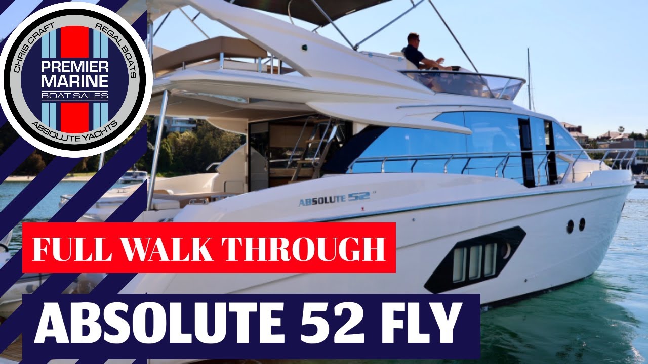 ABSOLUTE 52 FLY- FOR SALE BY PREMIER MARINE BOAT SALES Sydney Australia!