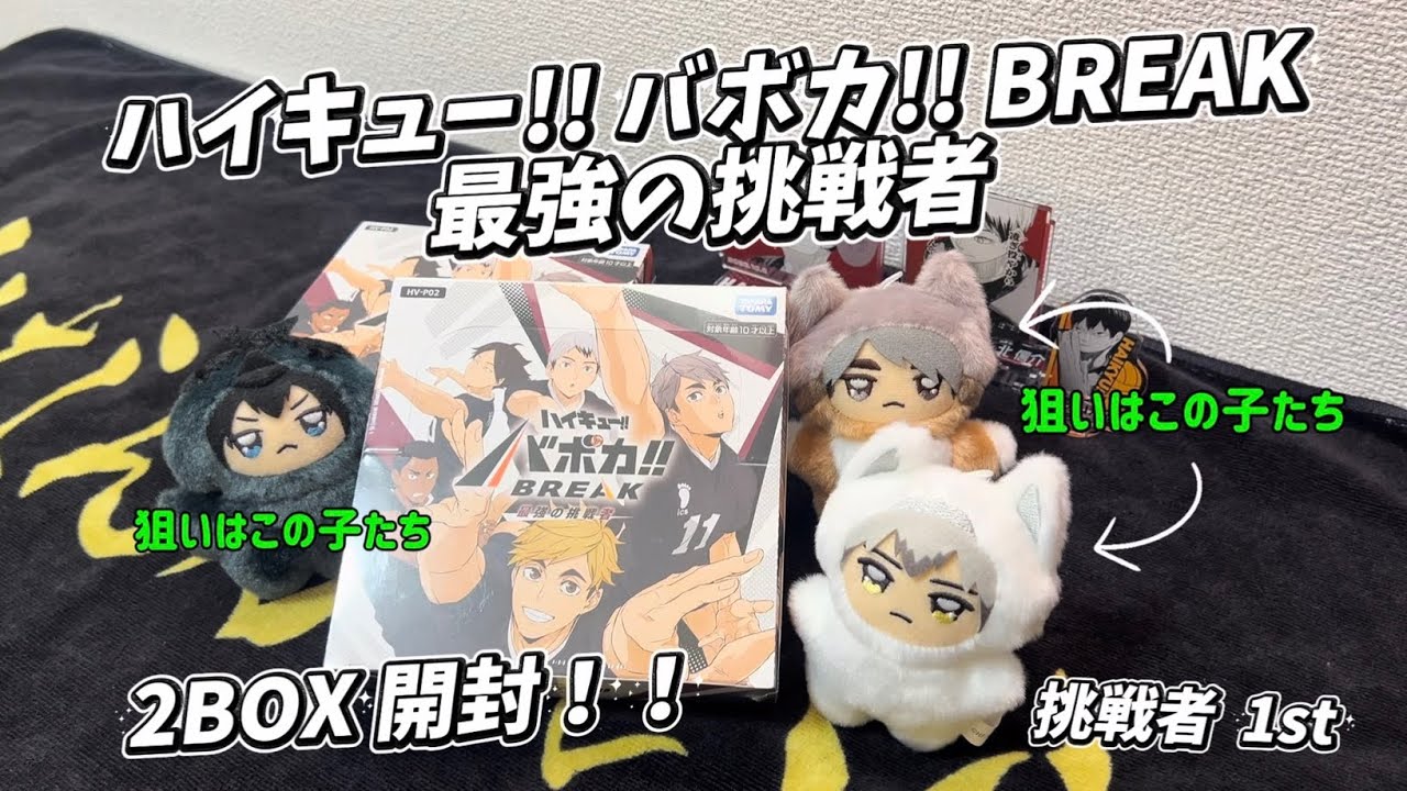 【開封動画】ハイキュー!! バボカ!! BREAK 最強の挑戦者　2BOX買った！開ける！