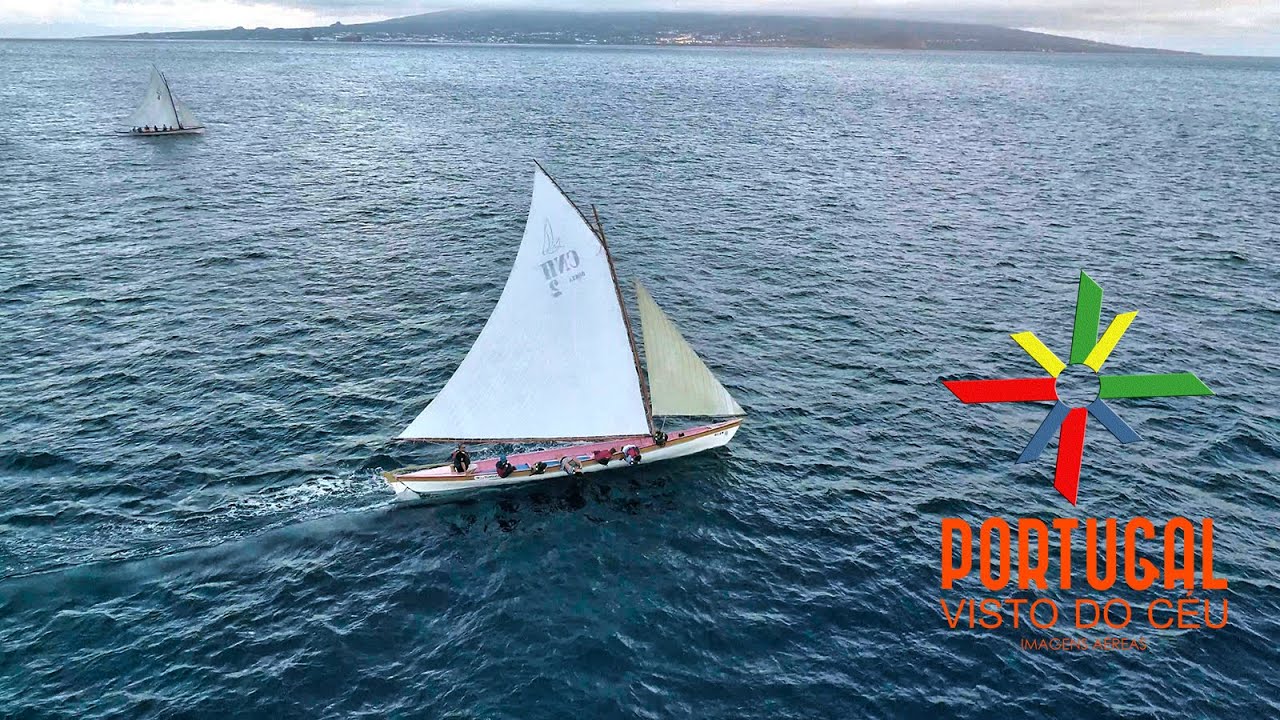 Botes Baleeiros Açores - Whaling Boat aerial - Faial - Azores - 4K Ultra HD