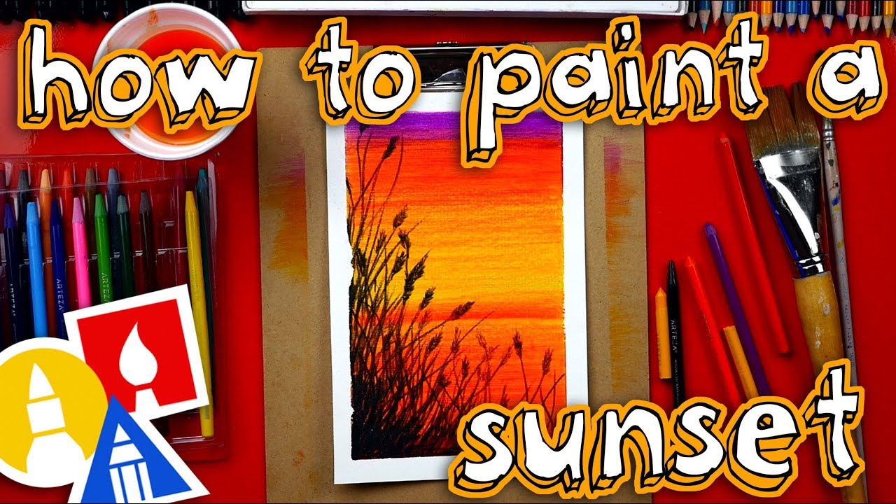 How To Use Watercolor Pencils To Paint A Beautiful Sunset