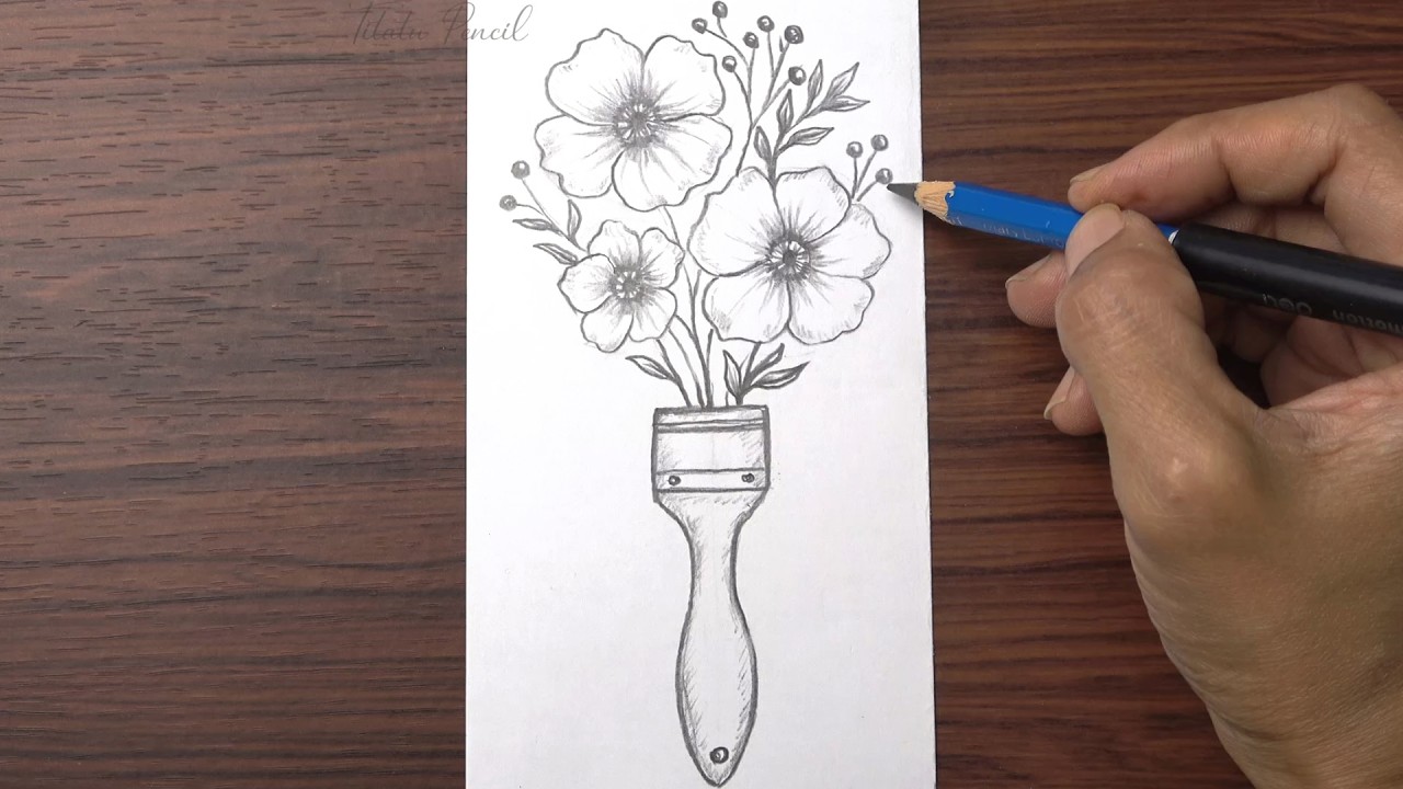 How to Draw Flowers Step by Step | Pencil Drawing