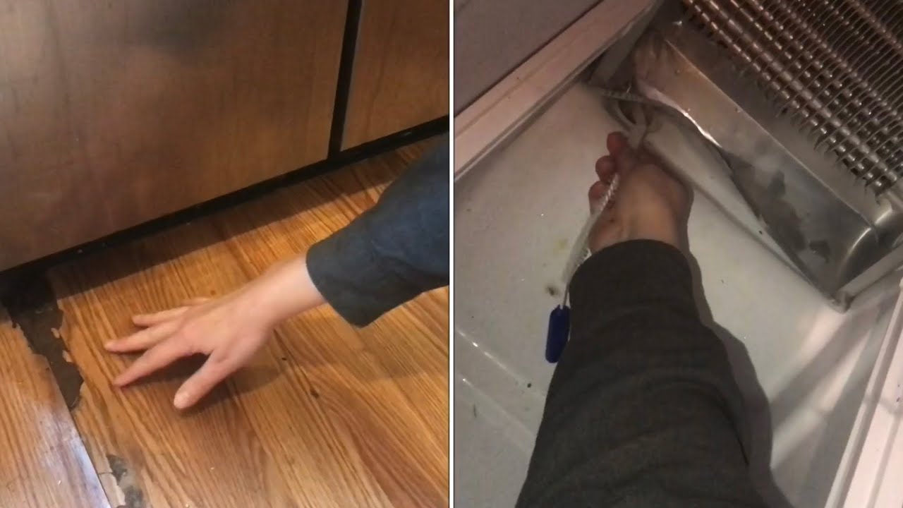 «починить холодильник», из которого течёт вода на пол (Frigidaire, KitchenAid￼￼, Whirlpool￼)