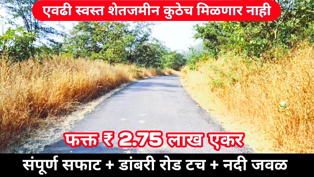 Only 2.75 Lakh Acer ! फक्त 2.75 लाख एकर! land for sale! low price land!farm land sale!farm for sale