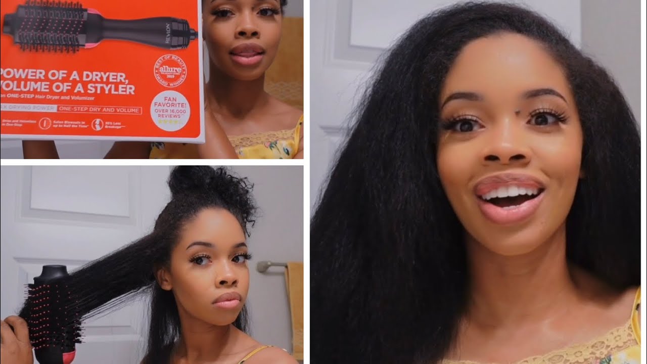 REVLON One-Step Volumizer Hot Air Brush Review | Blow Dry Natural Hair