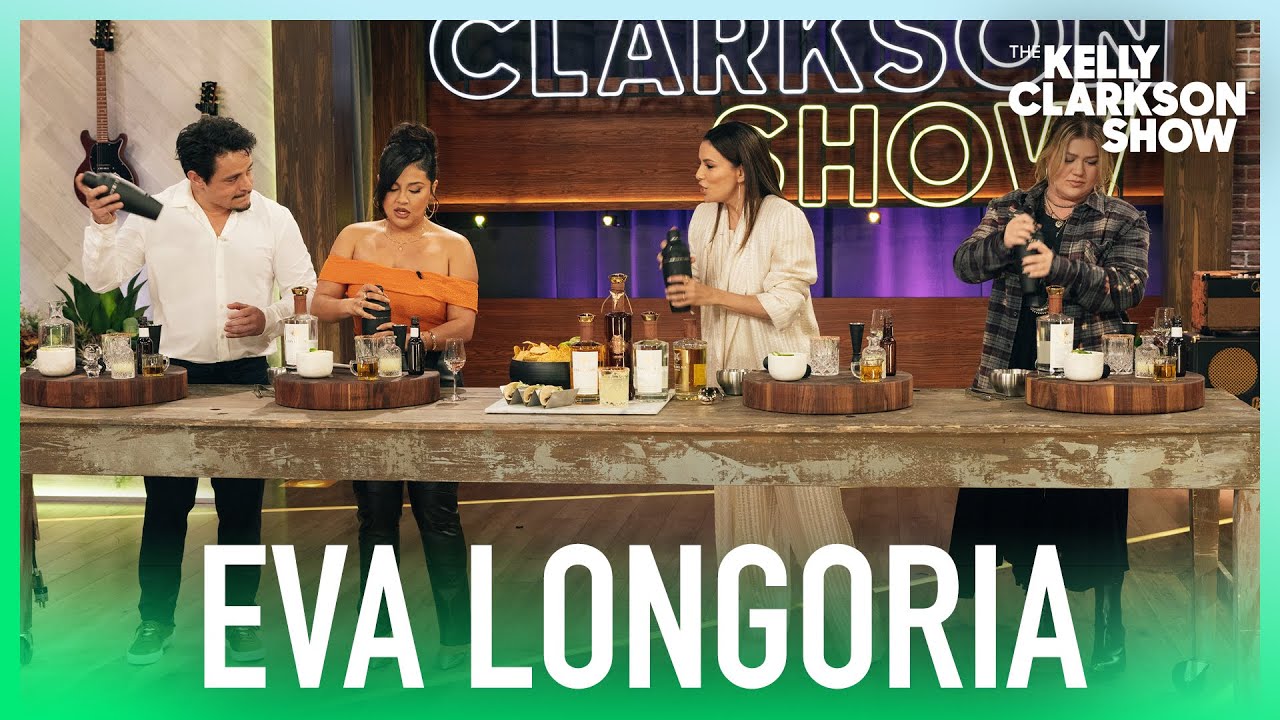 Eva Longoria & Kelly Clarkson Make 'Flamin' Hot' Spicy Margaritas