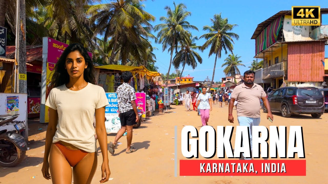 【India Walk 4K】Gokarna | Karnataka | 2025 | Coastal Temple Town Walk with Local Vibes