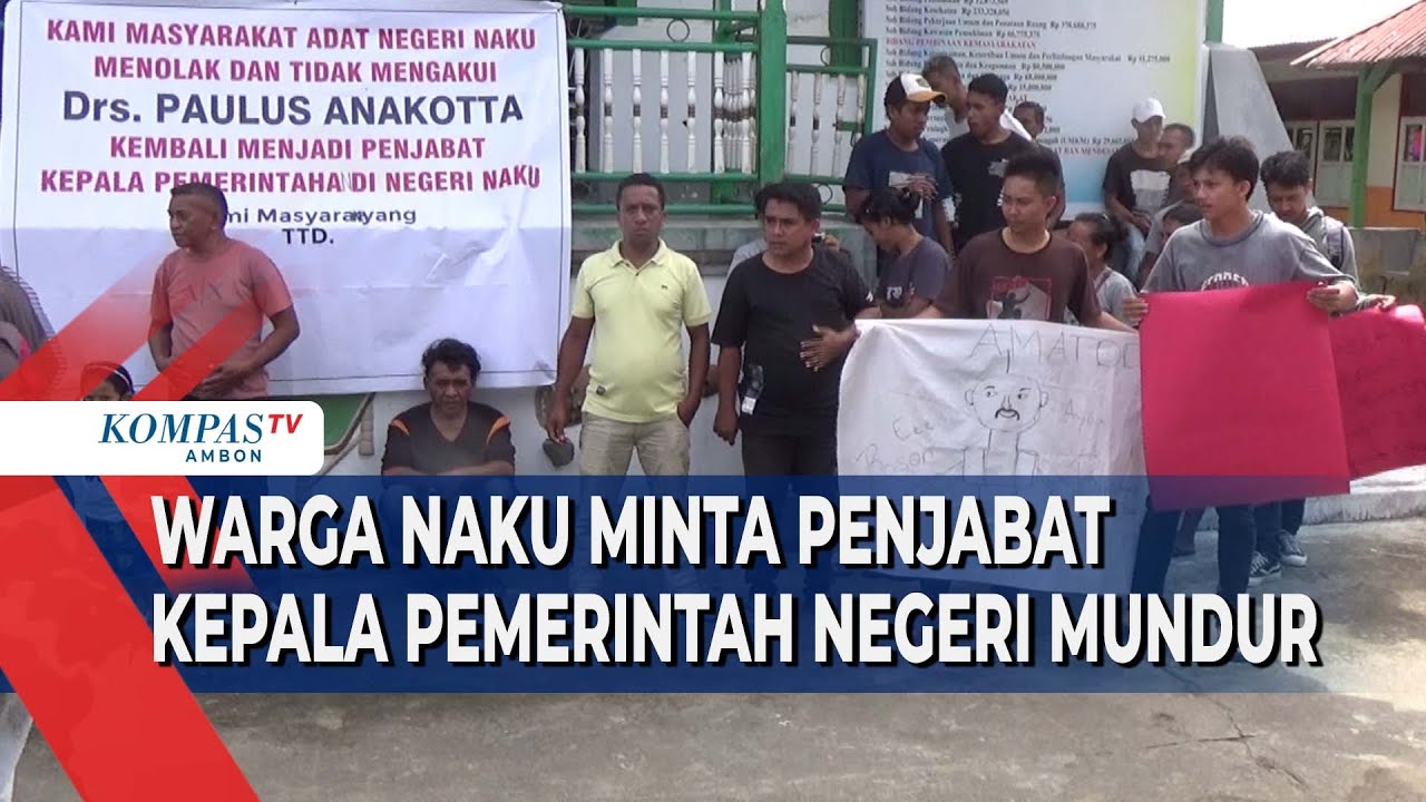 Warga dan Tokoh Adat Demo, Tolak Perpanjangan Masa Jabatan Pejabat Negeri Naku