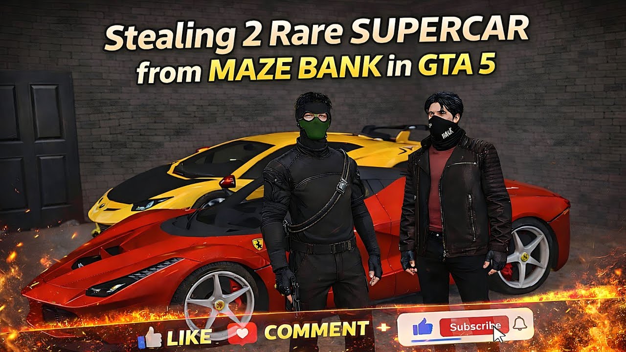 Stealing 2 Rare SUPERCAR from MAZE BANK in GTA 5