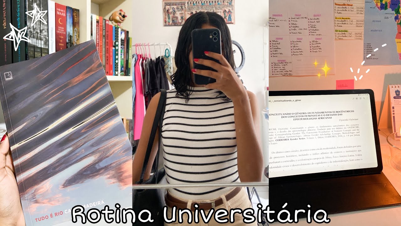 rotina universitária e lendo Tudo é Rio ✨📚