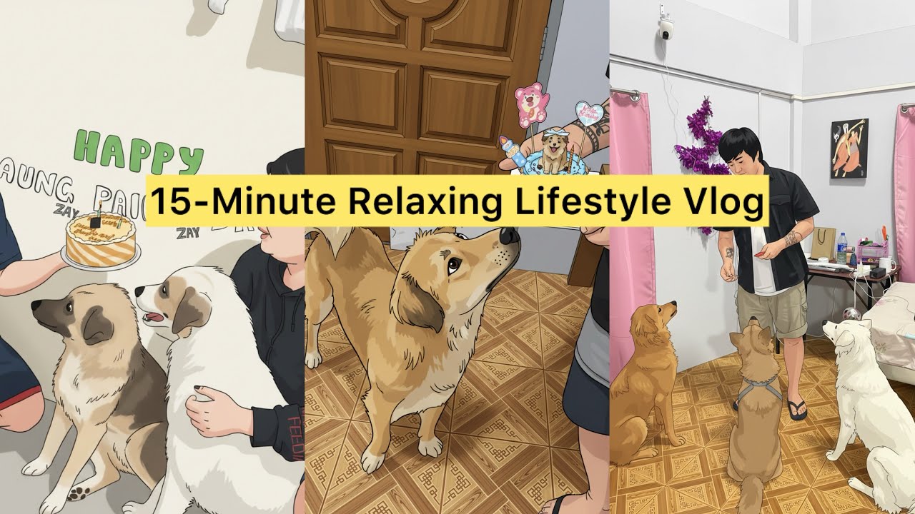 15-Minute Relaxing Lifestyle Vlog#pets #puppy #contentcreator #daily vlog y