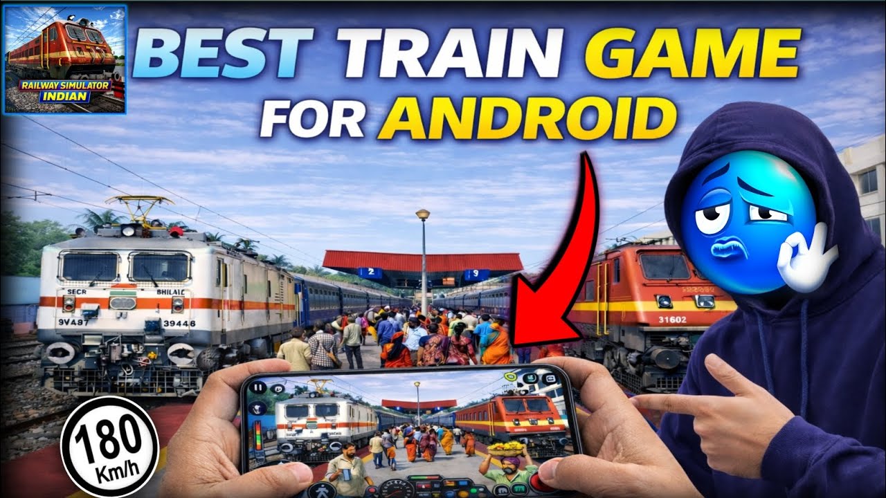 BEST TRAIN GAME FOR ANDROID | RAILWAY SIMULATOR GAMEPLAY | TRAIN GAMES