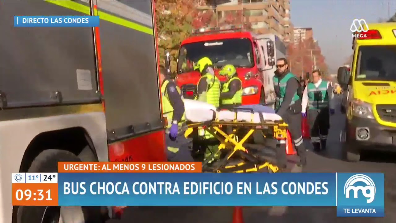 Colisión múltiple en la comuna de Las Condes