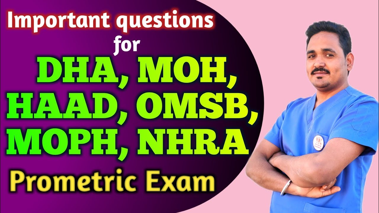 Important questions for DHA, MOH, HAAD, OMSB, MOPH, NHRA Prometric Exam #prometricexam #prometric