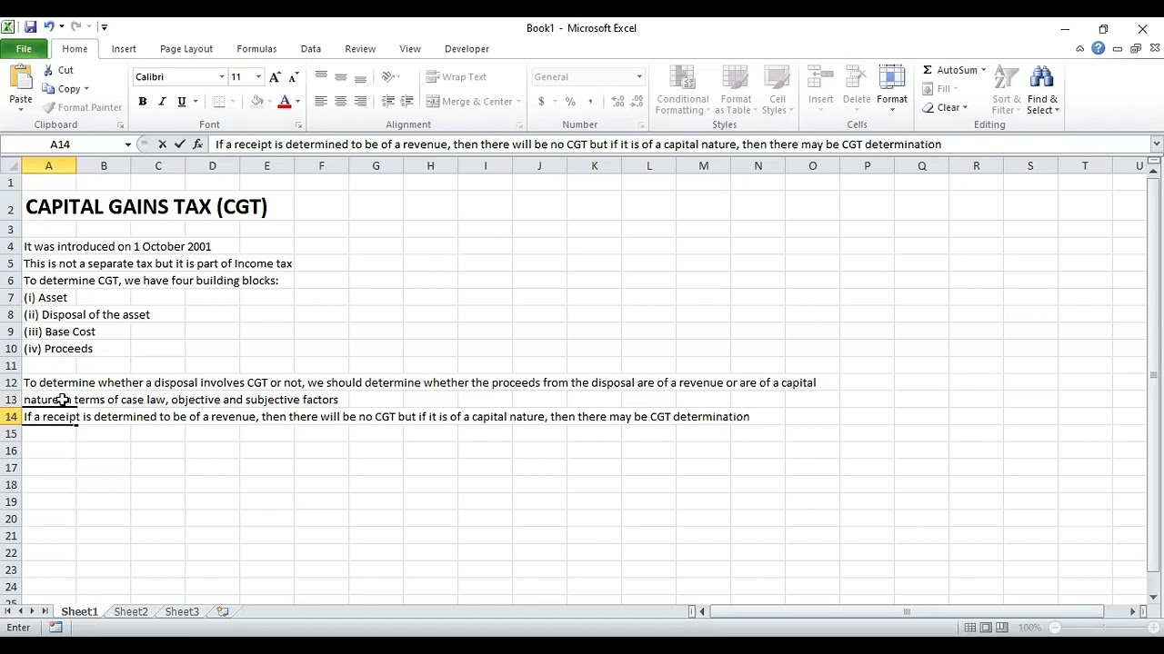 CAPITAL GAINS TAX 1