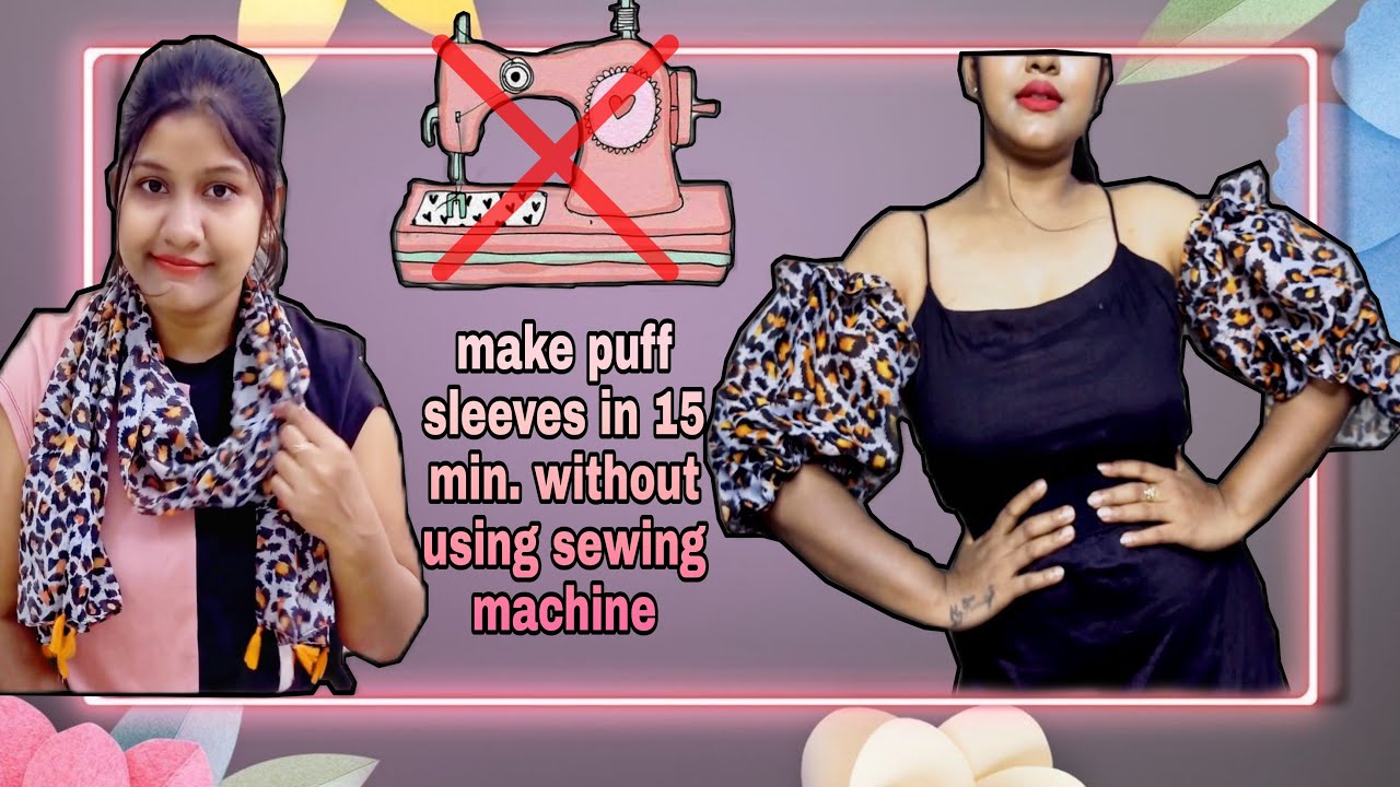 make detachable puff sleeves in 15 minutes without using sewing machine | DIY puff sleeves.