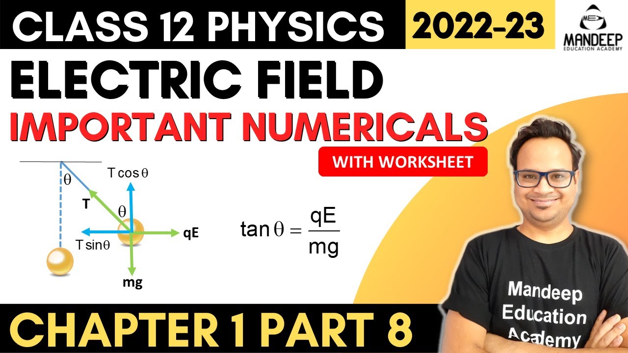 Important Numericals Based on Electric Field, Electric Charges & Fields Class 12 Term 1 2022-2023