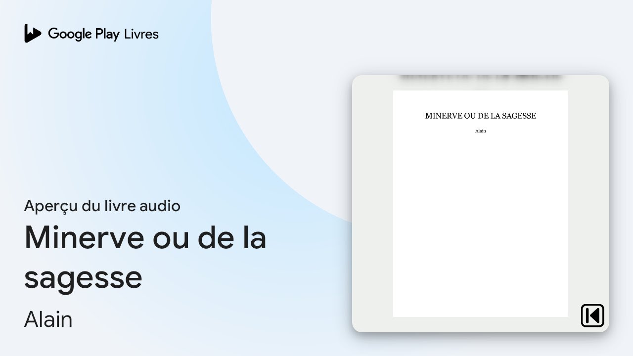 Minerve ou de la sagesse de Alain · Extrait du livre audio