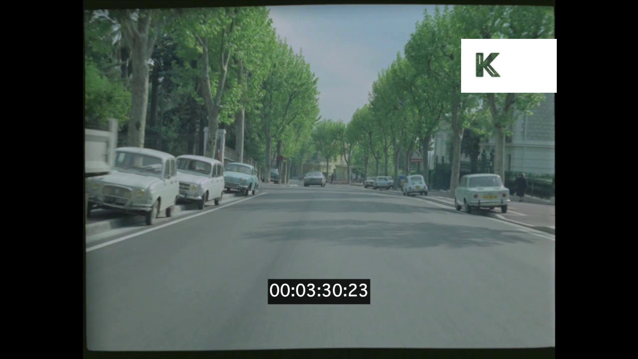 1960s, 1970s Nice, POV Driving in the South of France, 35mm