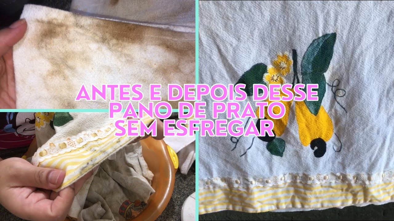 Como clarear e desencardir pano de prato muito sujo e mofado, rápido e fácil / Sem esfregar