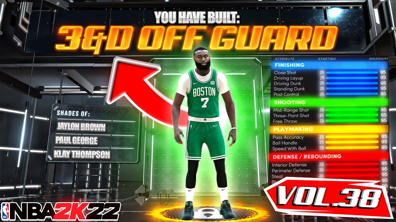 BEST 3&D OFF GUARD BUILD ON NBA 2K22! RARE BUILD SERIES VOL. 38