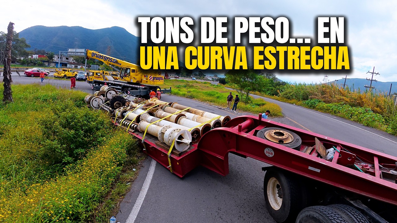 ¿Qué pasó con este camión en la curva peligrosa?