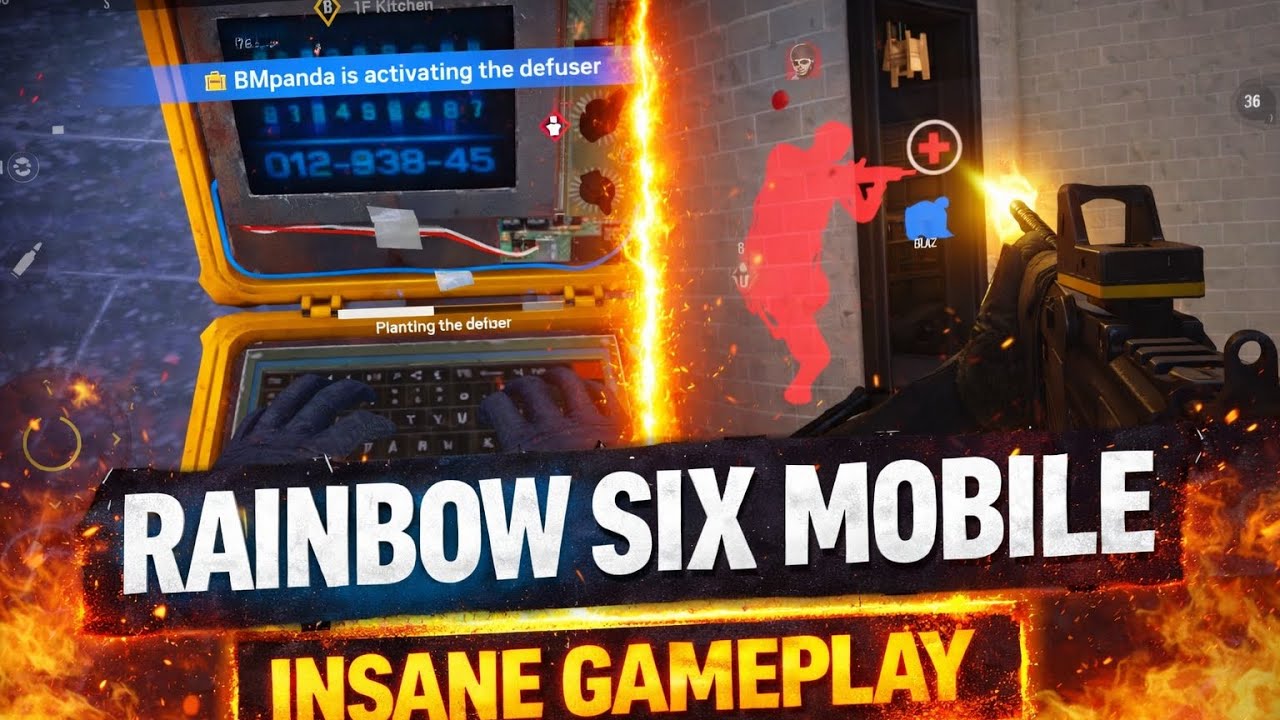 Rainbow Six Mobile Gameplay | Defuser Plant & Clutch 😱#RainbowSixMobile #Clutch #FPSGameplay #Mobile