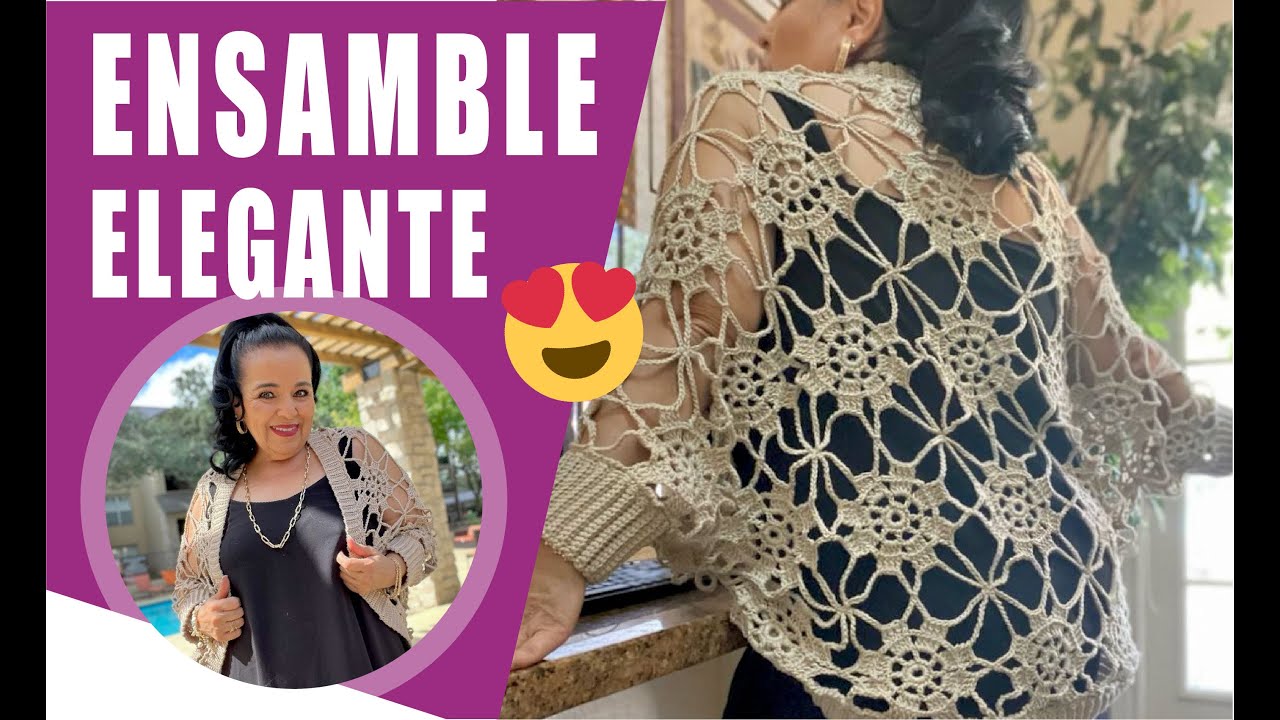 CÓMO TEJER UN ENSAMBLE ELEGANTE EN GANCHO O CROCHET PARA TALLA GRANDE 🙈​🙈 ​Yo Tejo con LAURA CEPEDA