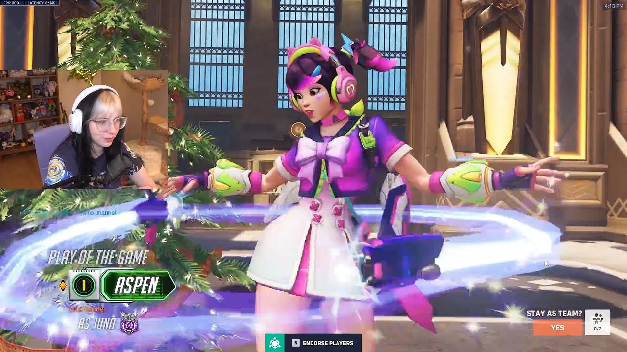 Лучший момент матча! Эспен, Overwatch 2, 20 сезон, геймплей за Джуно и Ану.