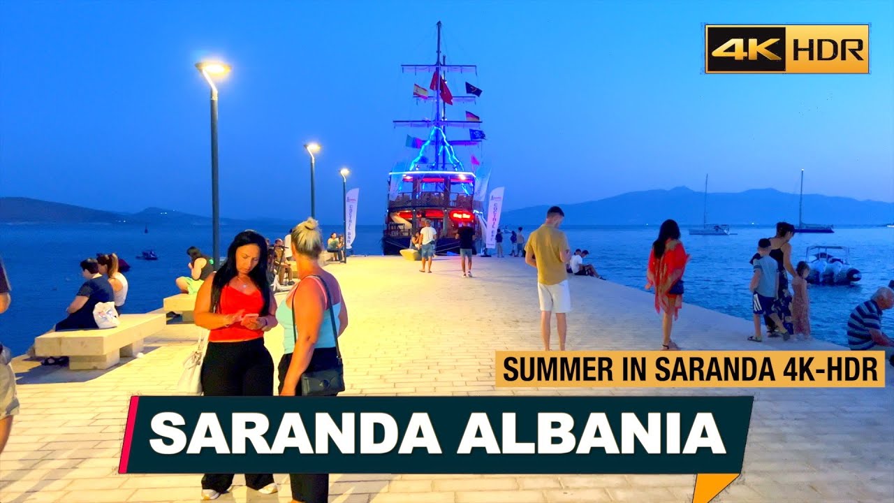 SARANDA, ALBANIA - CAPITAL OF SUMMER, WALKING TOUR, SARANDE  SHQIPERI【ASMR 4K-HDR】