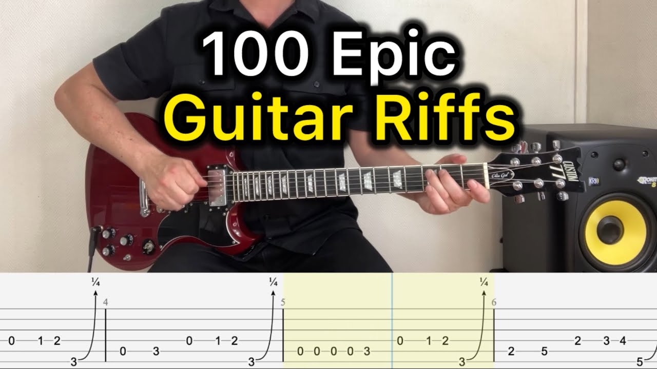100 Epic Guitar Riffs 🎸: Ultimate Collection + Tabs!