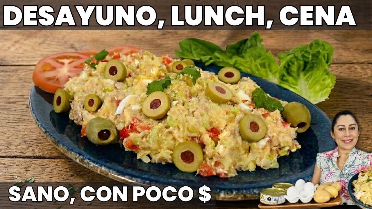 ENSALADA de atún, papa y huevo. Ligera y Saciante. No sube azúcar, Colesterol, Peso. Sana y Barata