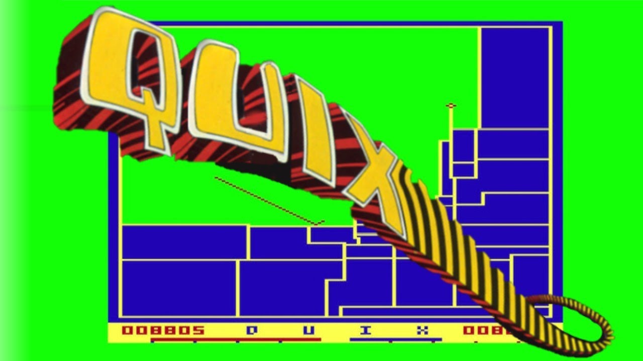 Игровой процесс QUIX (1984) — цветной компьютер TRS-80
