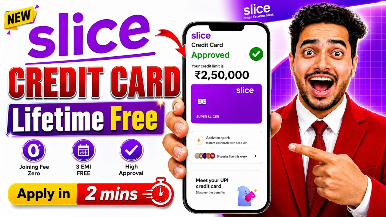 Slice Credit Card Apply || Slice rupay Credit Card Apply || Slice lifetime free Credit Card Apply