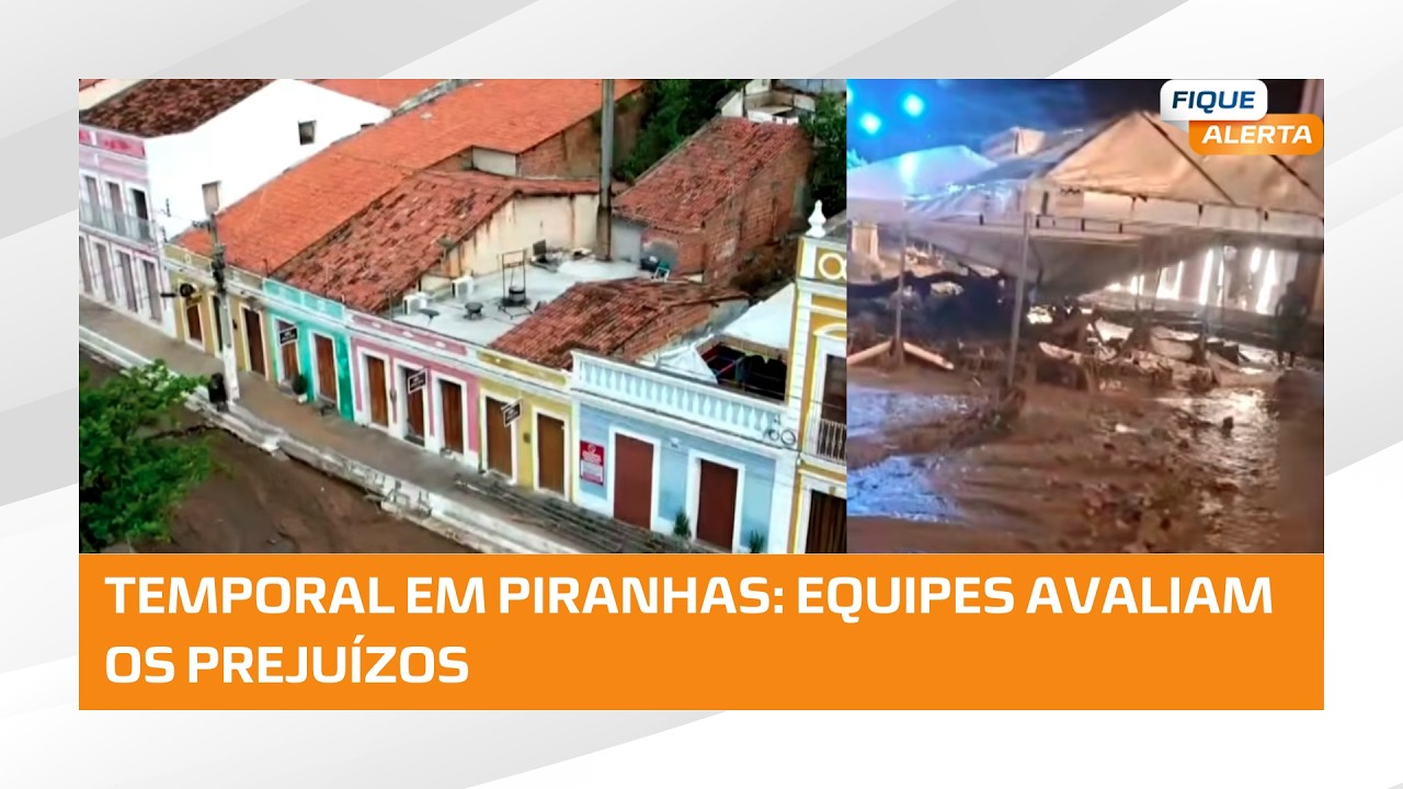 Temporais causam destruição no Centro histórico de Piranhas