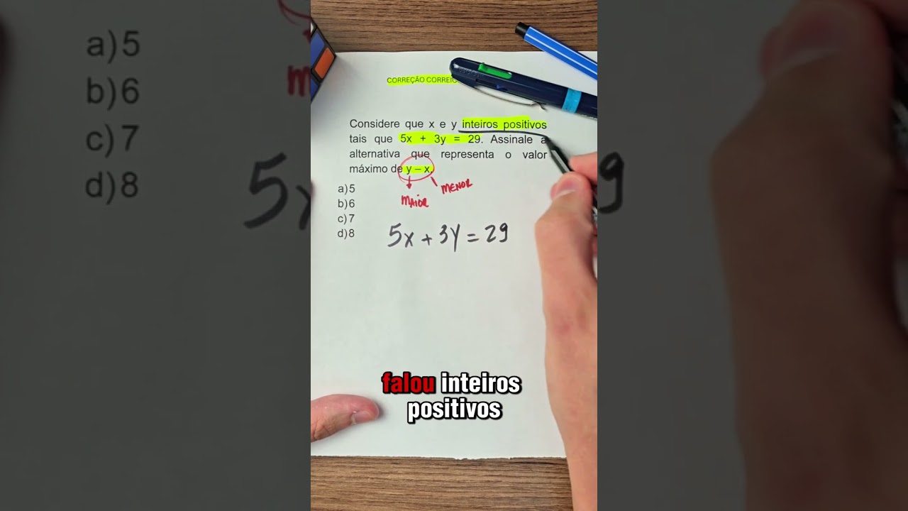 Corre&ccedil;&atilde;o prova correios 2024 Matem&aacute;tica- Considere que x &eacute; y... #Correios #concursos #correios2024