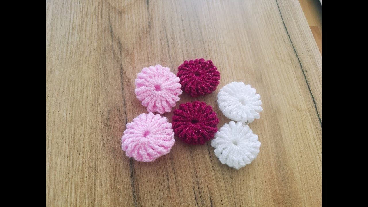 🌹 Kwiatek na szydełku Yo-Yo 10k; Crochet flower, simply and fast