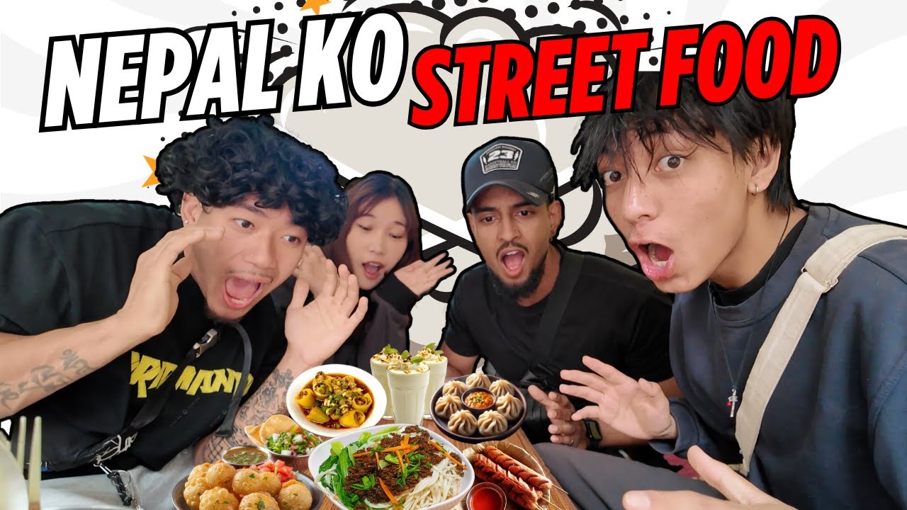 WE TRIED NEPALI STREET FOOD IN NEPAL! FT. KEEMA & KERZIN