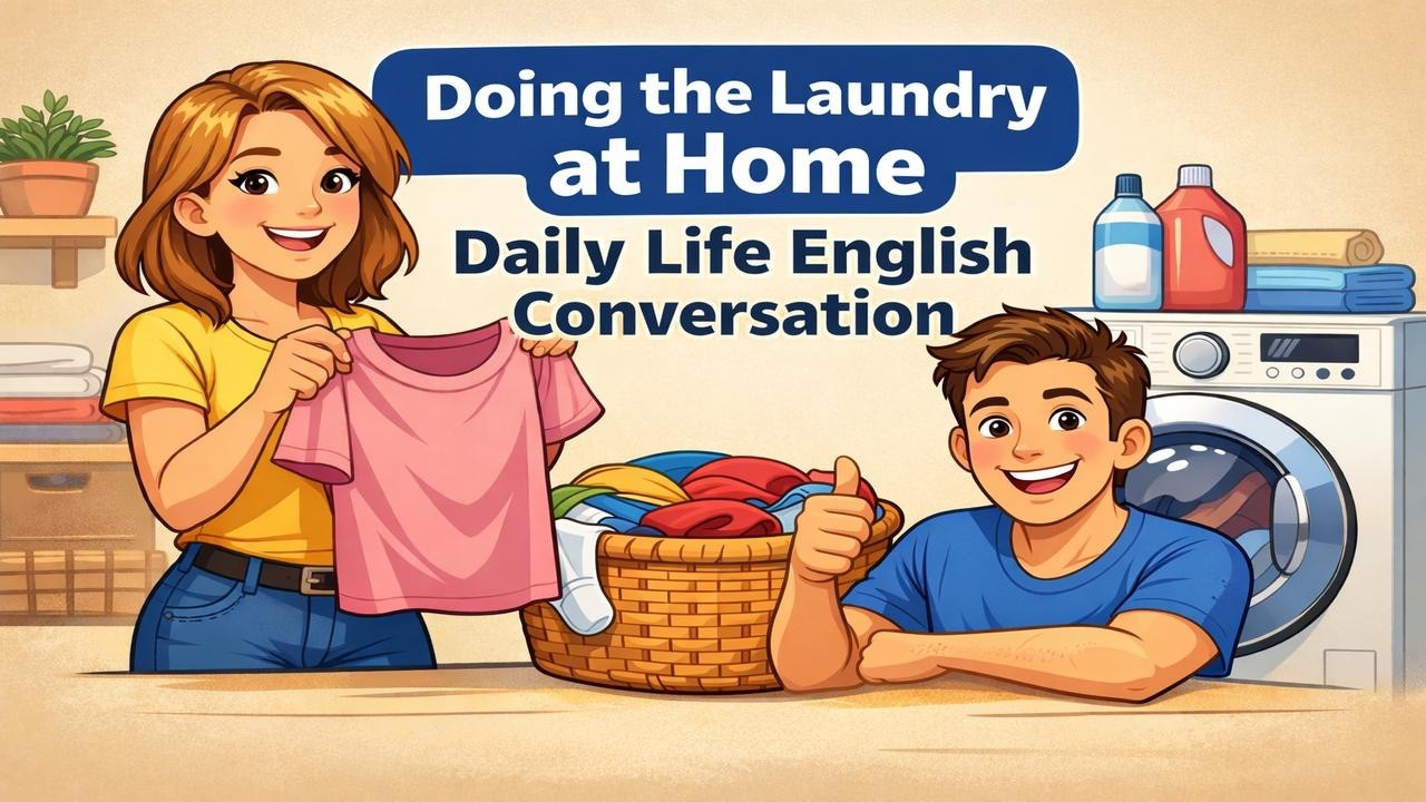 Learn English While Doing Laundry | Real-Life Conversation.