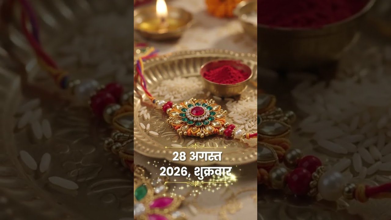 रक्षाबंधन 2026: राखी बांधने का शुभ समय | 28 अगस्त 2026 Rakhi Muhurat  #rakshabandhan #bhaibahanlove
