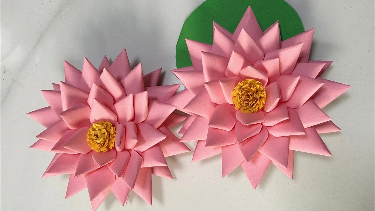 Paper Lotus | How to make Lotus from color paper 